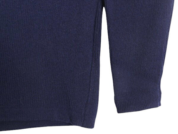 70s ウールリッチ シェットランド ウール ニット セーター メンズ XL 古着 旧タグ ヴィンテージ Woolrich クルーネック 無地 カットソー 紺