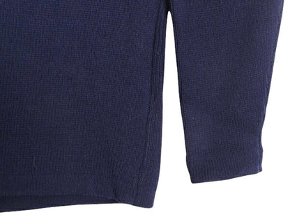 70s ウールリッチ シェットランド ウール ニット セーター メンズ XL 古着 旧タグ ヴィンテージ Woolrich クルーネック 無地 カットソー 紺