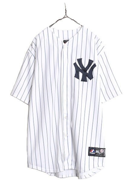 MLB オフィシャル Majestic ヤンキース ベースボール シャツ メンズ XL / ユニフォーム ゲームシャツ メジャーリーグ 半袖シャツ 大リーグ