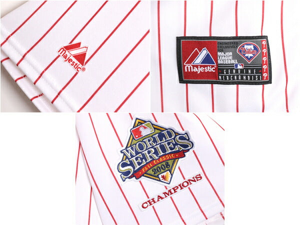 USA製 MLB オフィシャル Majestic フィリーズ ベースボール シャツ メンズ XXL / ユニフォーム ゲームシャツ メジャーリーグ 大リーグ 限定