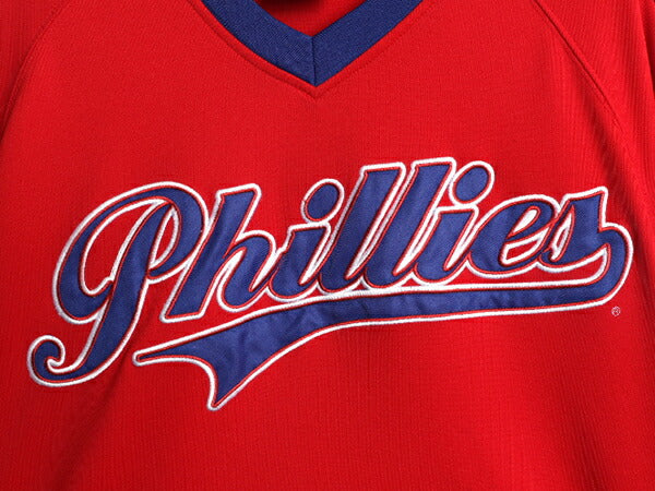 MLB オフィシャル TRUE FAN フィリーズ ベースボール シャツ メンズ XL / 古着 ゲームシャツ ユニフォーム メジャーリーグ 半袖シャツ 野球