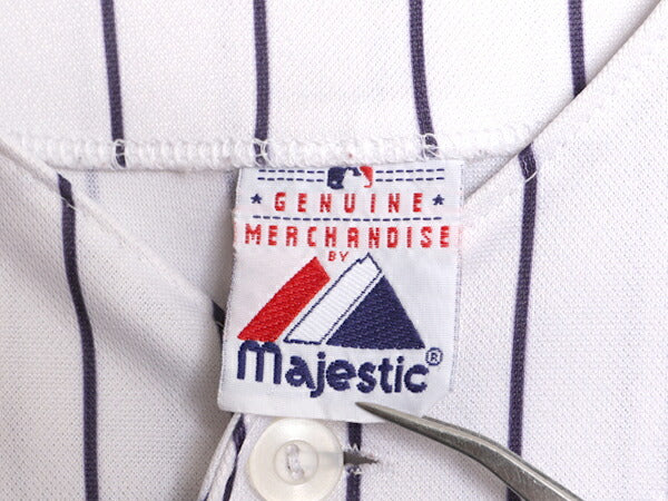 MLB オフィシャル Majestic ロッキーズ ベースボール シャツ メンズ L 程 古着 ユニフォーム ゲームシャツ メジャーリーグ 半袖シャツ 野球