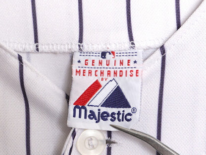 MLB オフィシャル Majestic ロッキーズ ベースボール シャツ メンズ L 程 古着 ユニフォーム ゲームシャツ メジャーリーグ 半袖シャツ 野球
