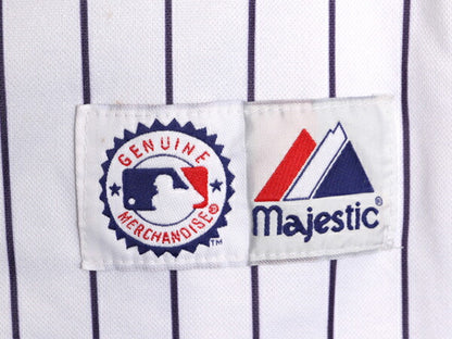 MLB オフィシャル Majestic ロッキーズ ベースボール シャツ メンズ L 程 古着 ユニフォーム ゲームシャツ メジャーリーグ 半袖シャツ 野球
