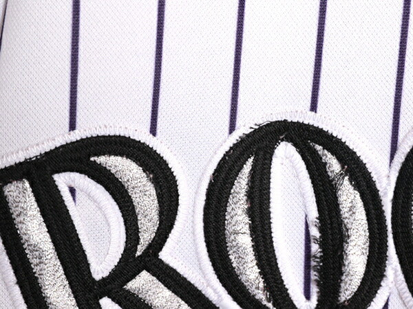 MLB オフィシャル Majestic ロッキーズ ベースボール シャツ メンズ L 程 古着 ユニフォーム ゲームシャツ メジャーリーグ 半袖シャツ 野球