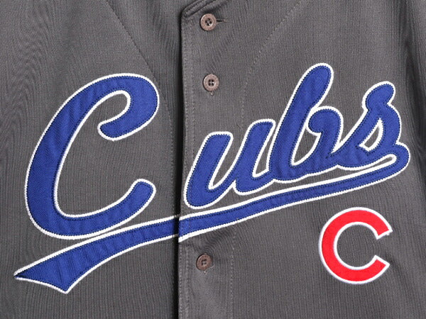 MLB オフィシャル Stitches カブス ベースボール シャツ メンズ XL 程/ 古着 ゲームシャツ ユニフォーム メジャーリーグ 半袖シャツ 重ね着