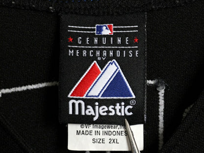 メッツ ベースボール シャツ メンズ XXL / MLB オフィシャル マジェスティック 大リーグ ユニフォーム ゲームシャツ 大きいサイズ ジャージ