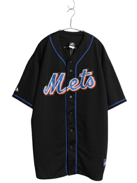 メッツ ベースボール シャツ メンズ XXL / MLB オフィシャル マジェスティック 大リーグ ユニフォーム ゲームシャツ 大きいサイズ ジャージ