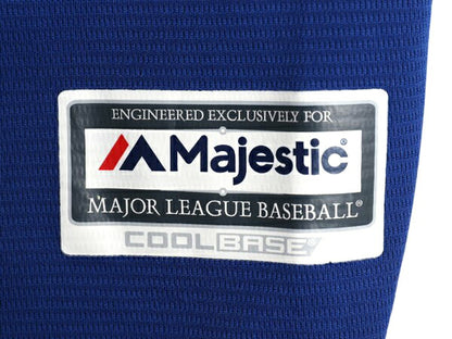 メッツ ベースボール シャツ メンズ L / MLB オフィシャル マジェスティック 大リーグ ユニフォーム ゲームシャツ 半袖シャツ ジャージ 青