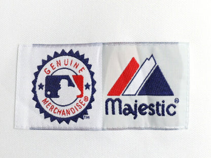 メッツ ベースボール シャツ メンズ L / MLB オフィシャル マジェスティック 大リーグ ユニフォーム ゲームシャツ 半袖シャツ ジャージ 白