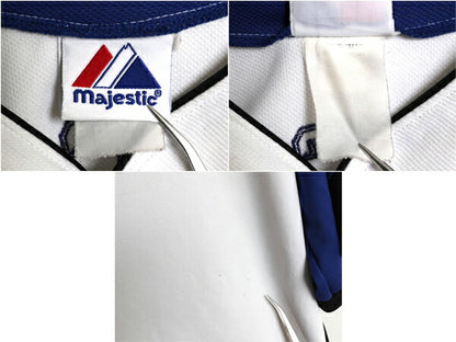 メッツ ベースボール シャツ メンズ XXL 程/ MLB オフィシャル マジェスティック 大リーグ ユニフォーム ゲームシャツ 重ね着 大きいサイズ