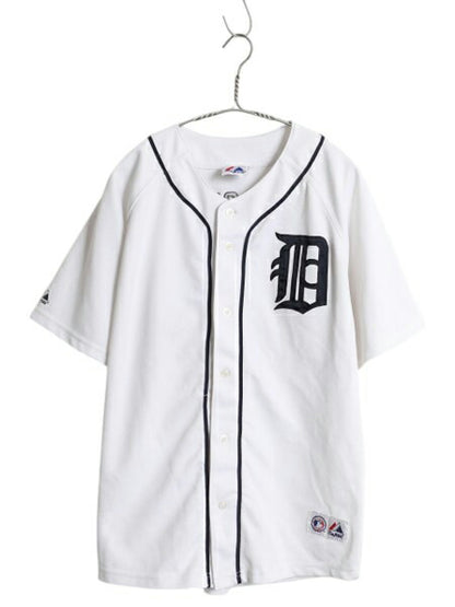 タイガース ベースボール シャツ キッズ XL メンズ S 程 MLB オフィシャル マジェスティック 大リーグ ユニフォーム ゲームシャツ ジャージ