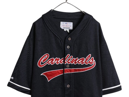 カージナルス ベースボール シャツ メンズ L / MLB オフィシャル ミラージュ 大リーグ ユニフォーム ゲームシャツ 半袖シャツ ジャージ 紺