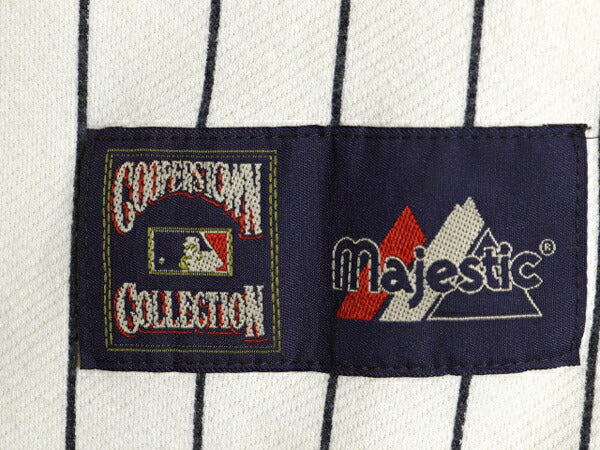 ヤンキース ベースボール シャツ メンズ L / MLB オフィシャル マジェスティック 大リーグ ユニフォーム ゲームシャツ 半袖シャツ ツートン