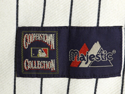 ヤンキース ベースボール シャツ メンズ L / MLB オフィシャル マジェスティック 大リーグ ユニフォーム ゲームシャツ 半袖シャツ ツートン