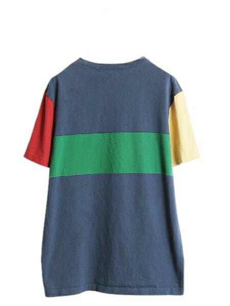 ジェイクルー クレイジーパターン 半袖 Tシャツ メンズ XL / 古着 復刻 90s 巨人タグ コットン マルチカラー ヘビーウェイト 大きいサイズ