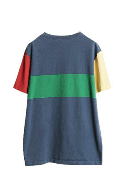 ジェイクルー クレイジーパターン 半袖 Tシャツ メンズ XL / 古着 復刻 90s 巨人タグ コットン マルチカラー ヘビーウェイト 大きいサイズ