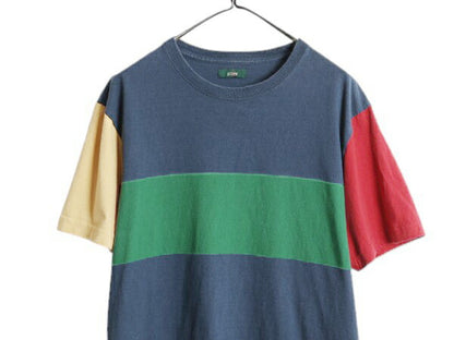 ジェイクルー クレイジーパターン 半袖 Tシャツ メンズ XL / 古着 復刻 90s 巨人タグ コットン マルチカラー ヘビーウェイト 大きいサイズ