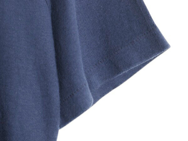 60s USA製 ロバート ブルース ポケット付き 無地 半袖 Tシャツ M 小さめ メンズ S / ヴィンテージ ポケT シングルステッチ スムース素材 紺