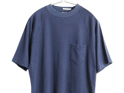 60s USA製 ロバート ブルース ポケット付き 無地 半袖 Tシャツ M 小さめ メンズ S / ヴィンテージ ポケT シングルステッチ スムース素材 紺