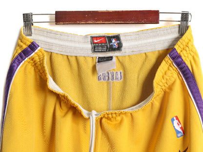 NBA オフィシャル ナイキ レイカーズ ショートパンツ メンズ L / 古着 NIKE ユニフォーム バスケ 短パン ショーツ 半パン 2トーン コットン