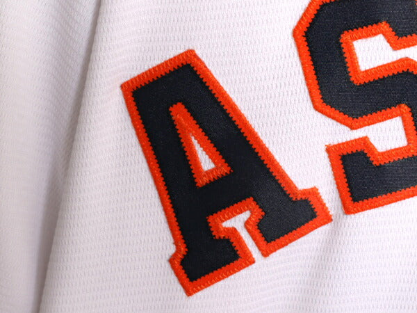 USA製 MLB オフィシャル Majestic アストロズ ベースボール シャツ メンズ M / ユニフォーム メジャーリーグ ゲームシャツ 半袖シャツ 野球