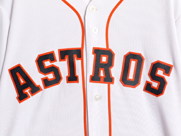 USA製 MLB オフィシャル Majestic アストロズ ベースボール シャツ メンズ M / ユニフォーム メジャーリーグ ゲームシャツ 半袖シャツ 野球