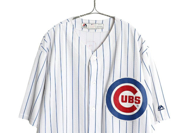 カブス ベースボール シャツ メンズ XL / MLB オフィシャル マジェスティック 大リーグ ユニフォーム ゲームシャツ ジャージ 大きいサイズ