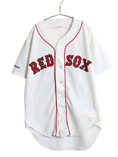 USA製 レッドソックス ベースボール シャツ メンズ XL 程/ MLB オフィシャル ローリングス 大リーグ ユニフォーム 半袖シャツ 大きいサイズ