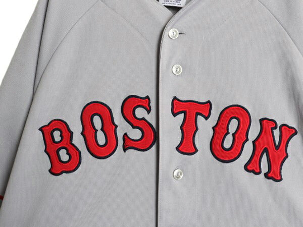 レッドソックス ベースボール シャツ メンズ XL / 古着 MLB オフィシャル マジェスティック 大リーグ ユニフォーム ゲームシャツ ジャージ