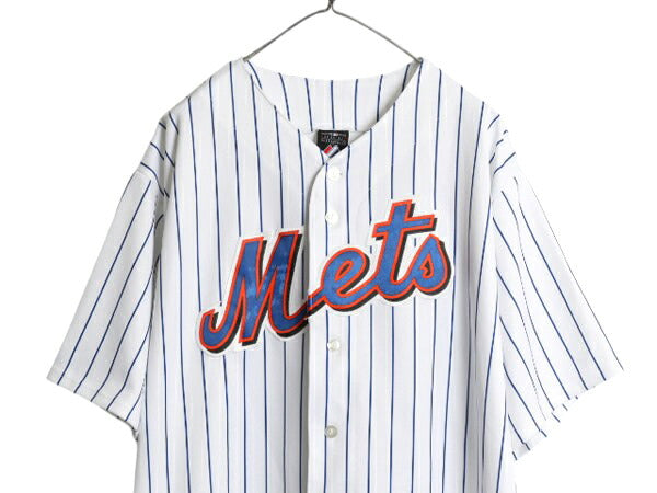 メッツ ベースボール シャツ メンズ XXL / MLB オフィシャル マジェスティック 大リーグ ユニフォーム ゲームシャツ ジャージ 大きいサイズ
