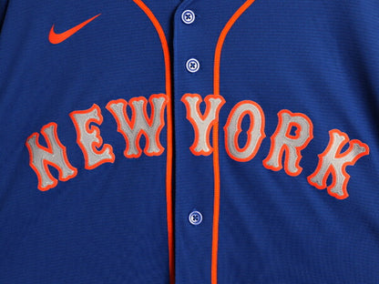 メッツ ベースボール シャツ メンズ XXL MLB オフィシャル ナイキ 大リーグ ユニフォーム ゲームシャツ スウッシュ ジャージ 大きいサイズ