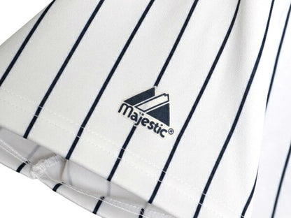 ヤンキース ベースボール シャツ メンズ M 程/ MLB オフィシャル マジェスティック 大リーグ ユニフォーム ゲームシャツ 重ね着 半袖シャツ