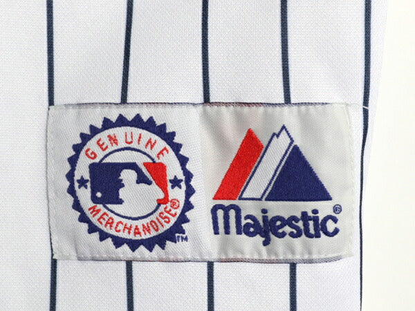 ヤンキース ベースボール シャツ メンズ XL 程 MLB オフィシャル マジェスティック 大リーグ ユニフォーム ゲームシャツ 重ね着 半袖シャツ
