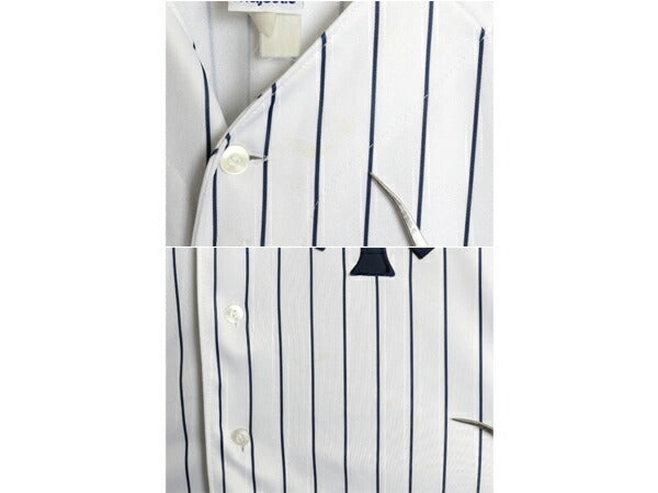 ヤンキース ベースボール シャツ メンズ XL 程 MLB オフィシャル マジェスティック 大リーグ ユニフォーム ゲームシャツ 重ね着 半袖シャツ
