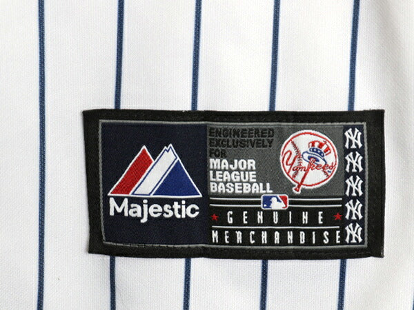 ヤンキース ベースボール シャツ メンズ XL / MLB オフィシャル マジェスティック 大リーグ ユニフォーム ゲームシャツ 重ね着 半袖シャツ