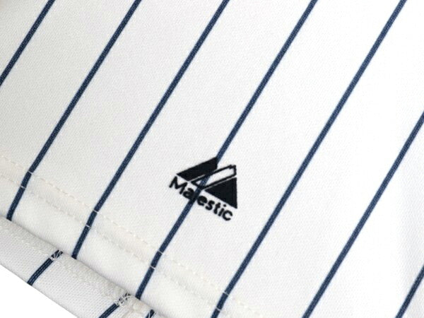 ヤンキース ベースボール シャツ メンズ XL / MLB オフィシャル マジェスティック 大リーグ ユニフォーム ゲームシャツ 重ね着 半袖シャツ