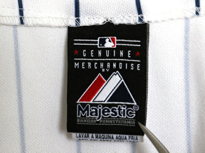 ヤンキース ベースボール シャツ メンズ XL / MLB オフィシャル マジェスティック 大リーグ ユニフォーム ゲームシャツ 重ね着 半袖シャツ