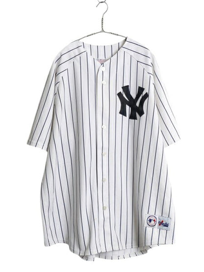 USA製 ヤンキース ベースボール シャツ メンズ XXL MLB オフィシャル マジェスティック 大リーグ ユニフォーム ゲームシャツ 大きいサイズ