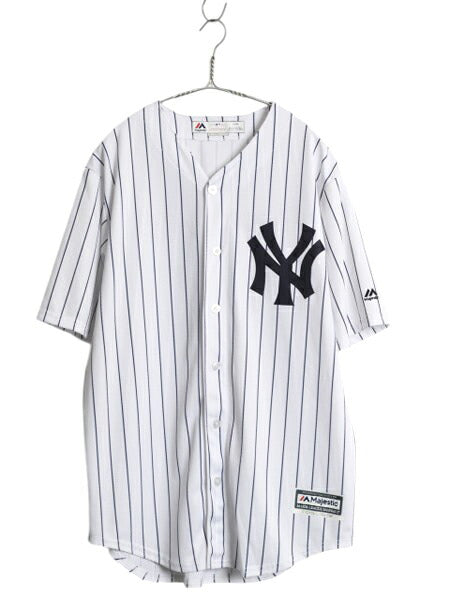 ヤンキース ベースボール シャツ メンズ L / MLB オフィシャル マジェスティック 大リーグ ユニフォーム ゲームシャツ ジャージ 半袖シャツ