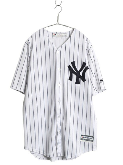 ヤンキース ベースボール シャツ メンズ L / MLB オフィシャル マジェスティック 大リーグ ユニフォーム ゲームシャツ ジャージ 半袖シャツ