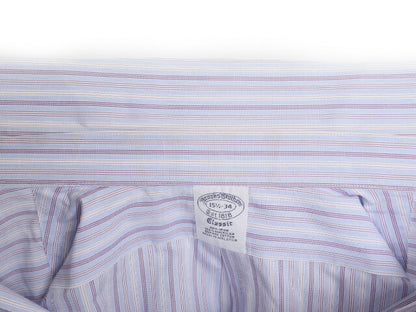 ブルックスブラザーズ ストライプ 長袖 シャツ メンズ M 程/ BROOKS BROTHERS ピマ コットン ワイシャツ ポケット付き ドレス マルチカラー