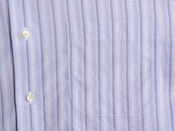 ブルックスブラザーズ ストライプ 長袖 シャツ メンズ M 程/ BROOKS BROTHERS ピマ コットン ワイシャツ ポケット付き ドレス マルチカラー