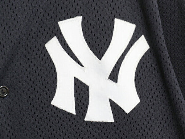 USA製 ヤンキース ベースボール シャツ メンズ L / 古着 MLB オフィシャル マジェスティック 大リーグ ユニフォーム メッシュ ゲームシャツ