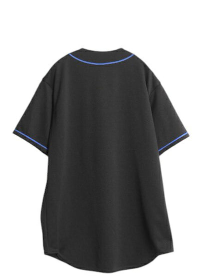 USA製 メッツ ベースボール シャツ メンズ L / MLB オフィシャル マジェスティック 大リーグ ユニフォーム ジャージ ゲームシャツ ブラック