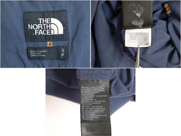 ノースフェイス 総柄 半袖 シャツ メンズ S / The North Face アウトドア 総柄シャツ マチ付き ポケット付き コットン キャンプ モノグラム