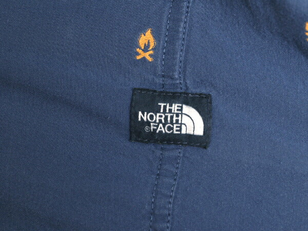 ノースフェイス 総柄 半袖 シャツ メンズ S / The North Face アウトドア 総柄シャツ マチ付き ポケット付き コットン キャンプ モノグラム