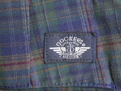 90s USA製 ドッカーズ リーバイス チェック ショート パンツ メンズ 36 古着 オールド LEVIS DOCKERS 短パン ツータック コットン ショーツ