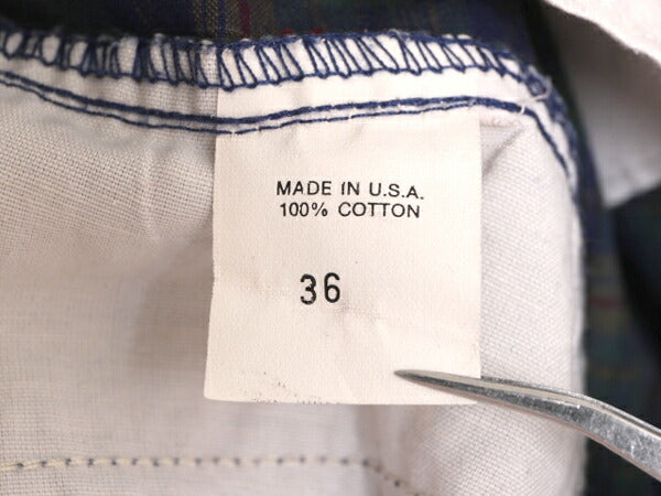 90s USA製 ドッカーズ リーバイス チェック ショート パンツ メンズ 36 古着 オールド LEVIS DOCKERS 短パン ツータック コットン ショーツ