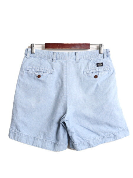 90s ドッカーズ リーバイス シャンブレー ショート パンツ メンズ 33 / オールド LEVIS DOCKERS 短パン 100% コットン ツータック ショーツ
